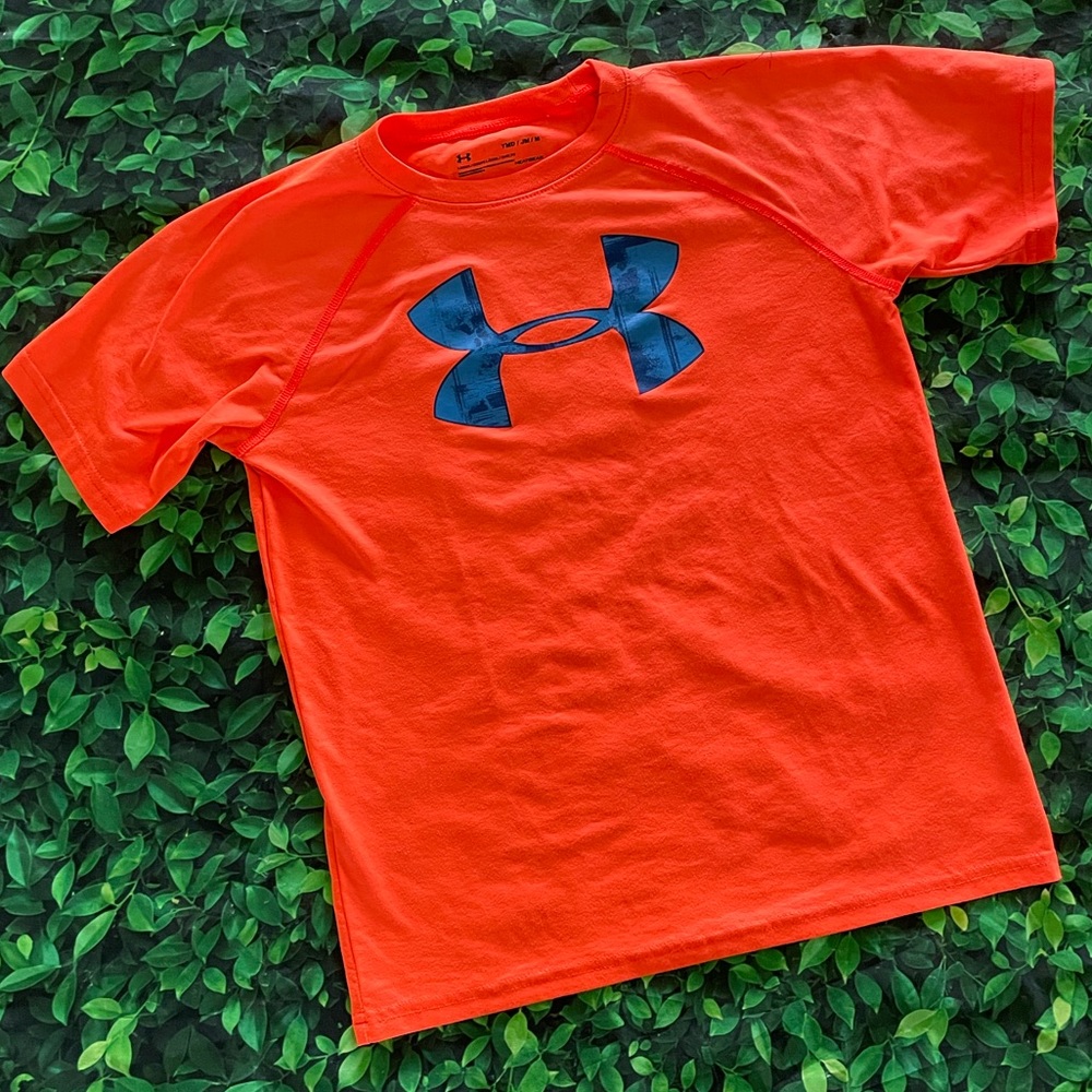 Orange Under Armour t-shirt | boys youth medium | YMD | UA tee
